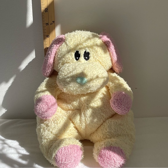 Ty Cream Yellow Dogbaby Plush Rattle 13" 1999 - Picture 9 of 10